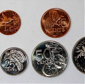 TRINIDAD & TOBAGO set 6 νομίσματα UNC