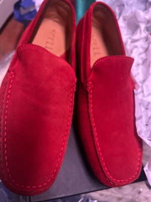 Loafers red size 42 new leather