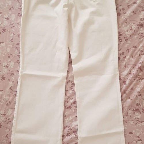 Toi Moi white elastic flare pants like new, size S