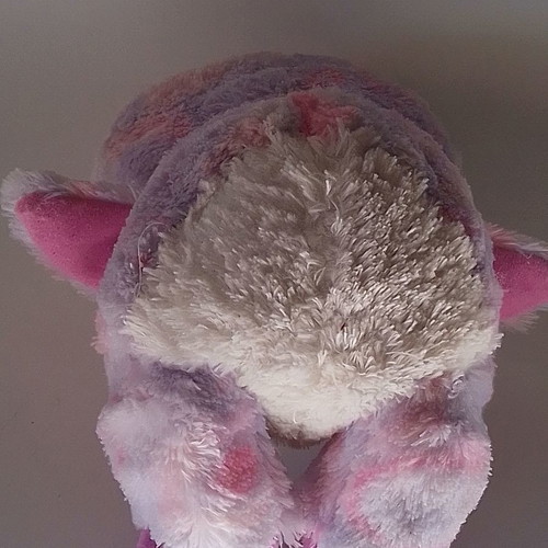 Bauer plush owl used, mobile phone holder 18 cm