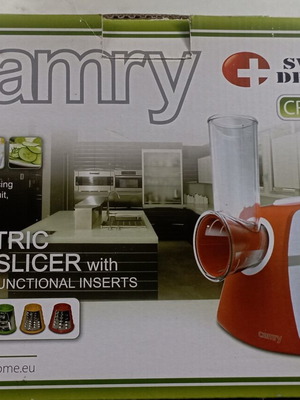 Camry CR 4804 electric food slicer with 5 multifunctional inserts