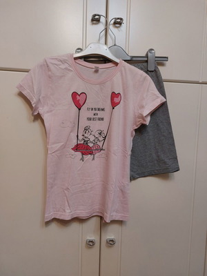 Girls' pajama set used, size 12, 100% cotton