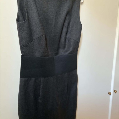 Jay Ahr Grey Wool and Silk Blend Sleeveless Sheath Dress like new, XS