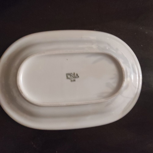Ionia small white porcelain serving platter used, pack of 17
