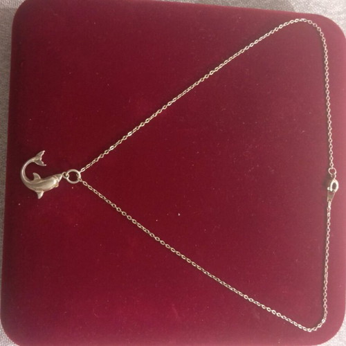 Silver chain with dolphin pendant 925 like new