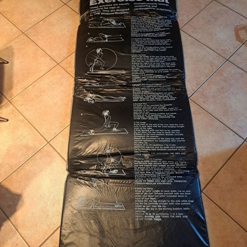 Soft Double-Sided Exercise Mat with Workout Guide new