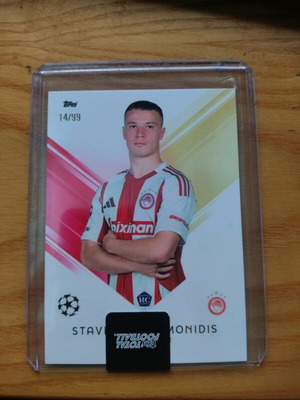 Κάρτα Stavros Pnevmonidis Rookie Olympiacos Topps Total Football σαν καινούργιο
