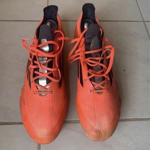Adidas F50 football shoes used, size 45.5, red and orange