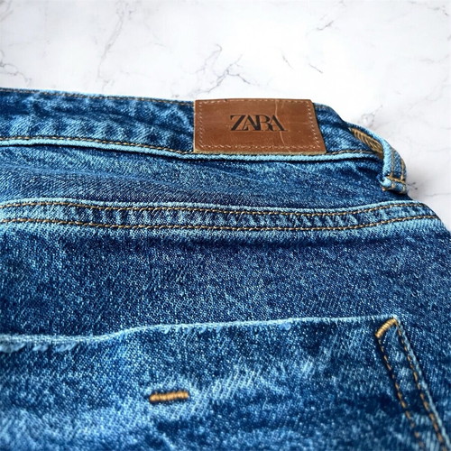 Zara women's blue denim pants like new, size 36