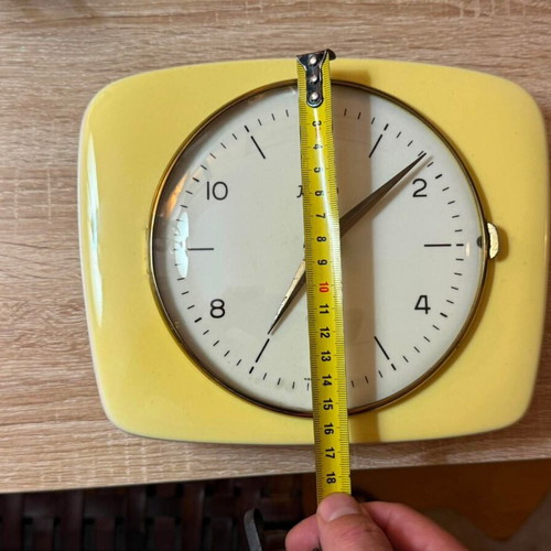 Junghans wall clock used porcelain wind-up
