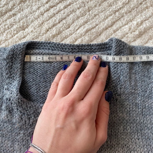 Handmade knit crop top like new, size S-M, gray and pink