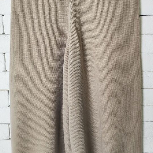 Moutaki Knitage knitted culotte wide leg pants beige nude size S like new
