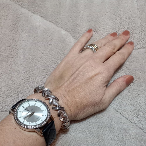 Christian Lacroix women's watch new with black leather strap