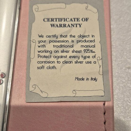 Children's photo album used with silver decoration pink