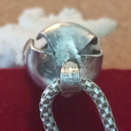 Lalaunis silver pendant 925 with natural coral used