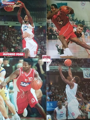 Olympiacos basketball double poster used