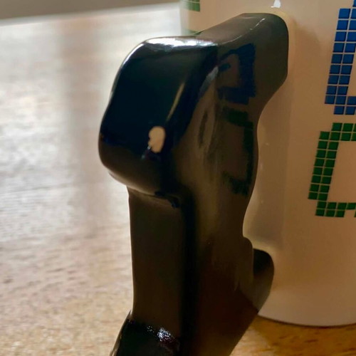 Ceramic mug "Game Over" with remote control handle used, 380ml