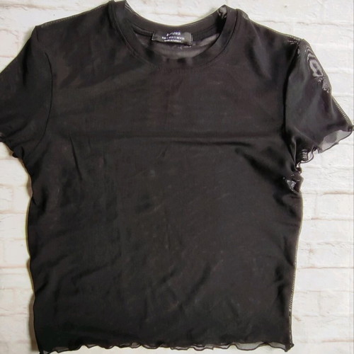 Bershka transparent short t-shirt size S like new