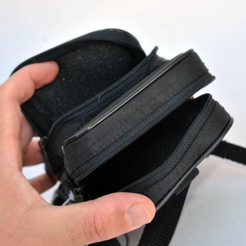 Vintage Reporter Camera Bag black mini shoulder bag from Italy