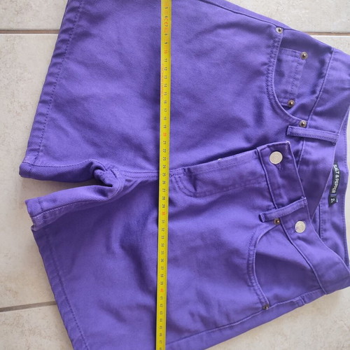 Salt & Pepper denim shorts, purple, size S