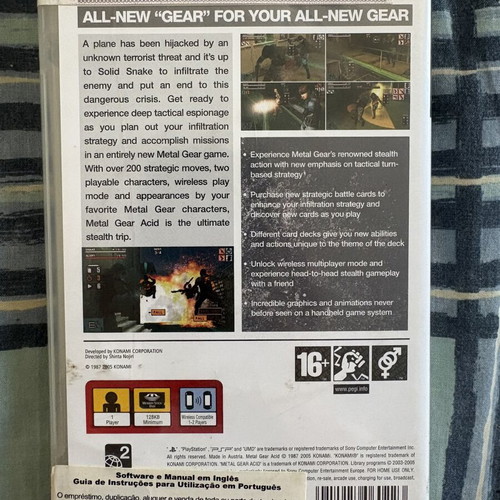 Metal Gear Acid used for PlayStation Portable