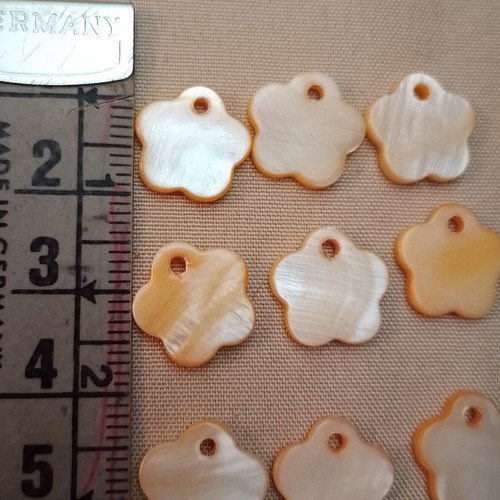 Mother of pearl pieces set of 55 for crafts and jewelry making