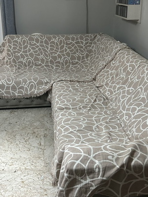 Cotton sofa throws set of 2, like new, 1.70x2.20 m each, reversible