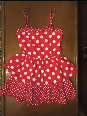 Energiers red polka dot dress for girls 10 years old