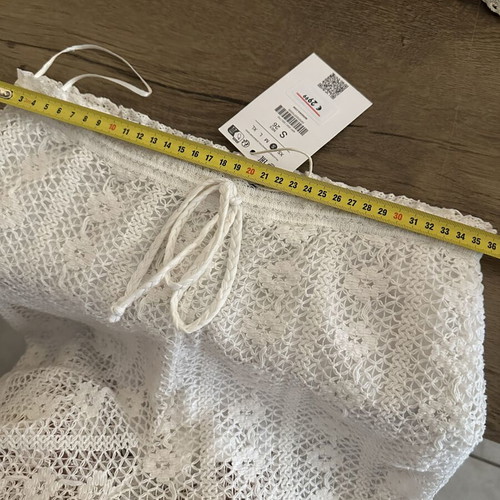 Embroidered pants Bershka new, size S, white