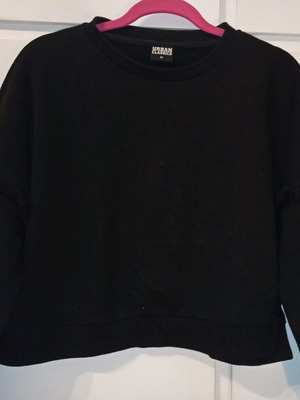 Crop black sweatshirt Urban Classics Medium like new