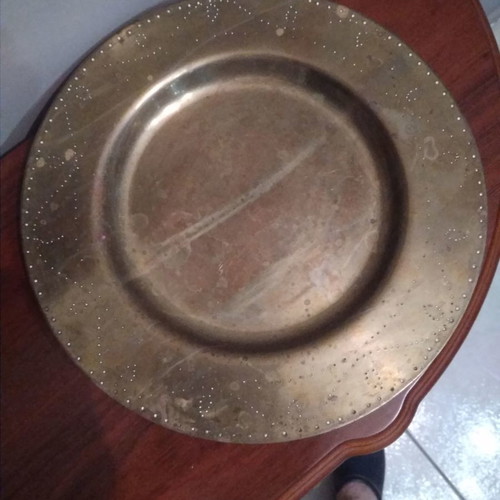 Copper lingeri used, antique plate 28 cm