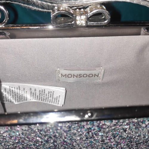 Monsoon Accessorize silver glitter shoulder bag like new, kids