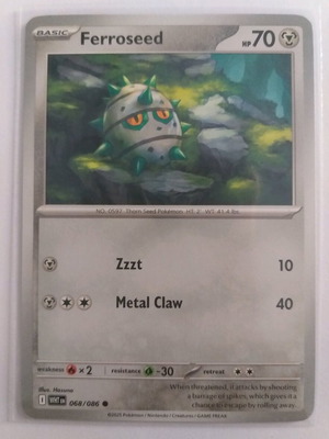 Pokemon Ferroseed Common card new condition
