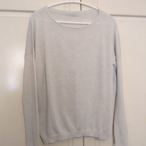 Women's blouse used, silver thread, size M