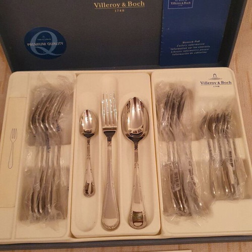 Villeroy & Boch 1748 set with 6 forks, 6 spoons and 6 teaspoons new