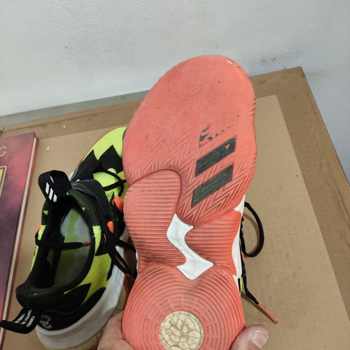 Adidas Trae Young sneakers used, worn sole for outdoor use