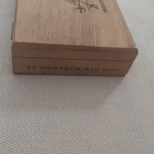 Montecristo empty wooden cigar box for 50 cigars used