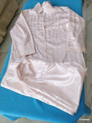 Daisy Street satin striped pastel pink pajama set 3XL like new
