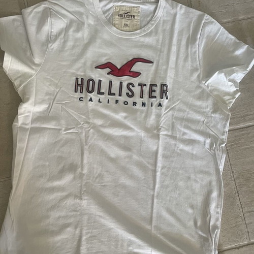 T-shirt Abercrombie & Fitch and Hollister pack of 2, used, size XXL, blue and white