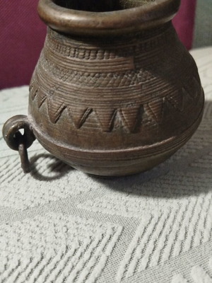 Tribal rice measuring cup Indian bronze like new