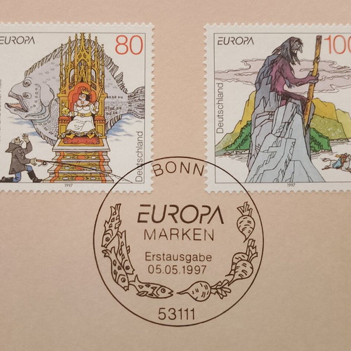 German stamps 1997 with Bonn first day cover
