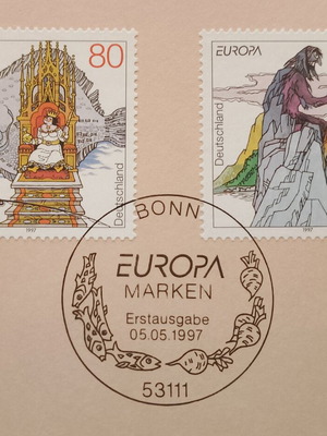 German stamps 1997 with Bonn first day cover