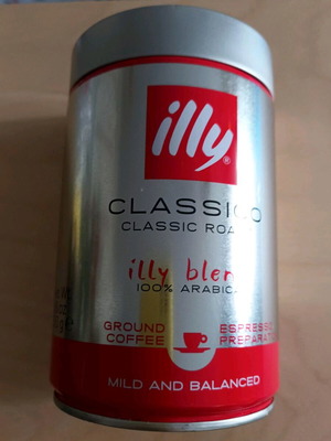 Illy Classico ground coffee 100% Arabica 250 g like new
