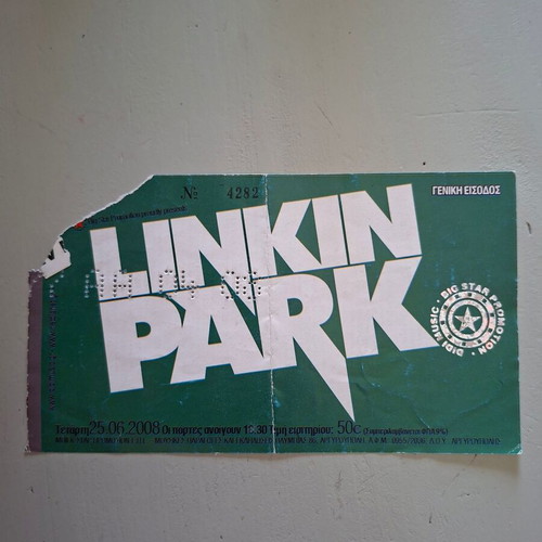 Linkin Park concert ticket used from 2008