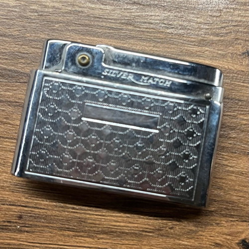 Silver Match lighter used, vintage 1960–1970, collectible
