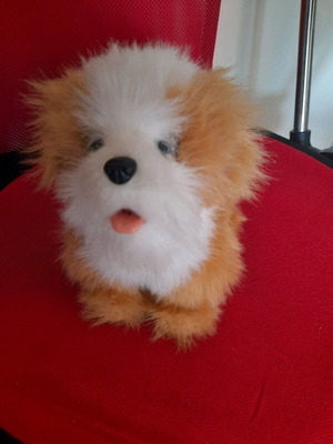 Vintage plush puppy toy, like new, non-functional