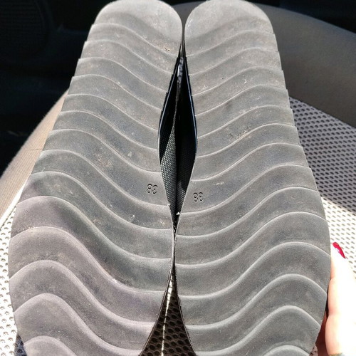 Exè slip on shoes used with gold zipper and thick sole size 38