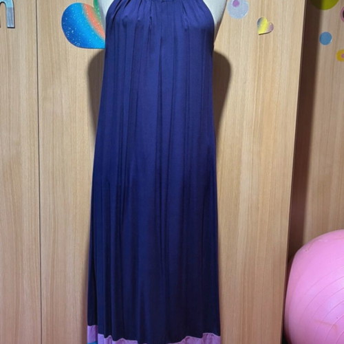Ethnic dress with embroidered bead cord like new, size S/M, purple