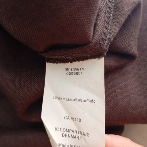 In Wear linen dress used, size 42, chocolate brown