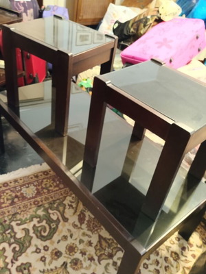 Stools used, set of 2, 40x40x40 cm
